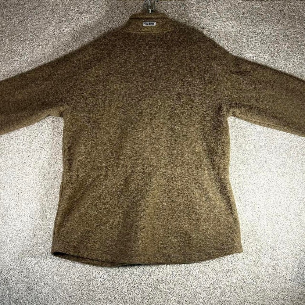 Vintage Eddie Bauer tan brown fleece zip up outdoors jacket Size M - Picture 2 of 7